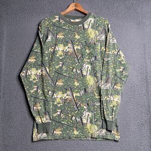 Vintage Bushlan South Texas Mens Medium Jungle Camo Single Stitch Pocket T-Shirt